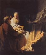 REMBRANDT Harmenszoon van Rijn Two Scholars Disputing china oil painting reproduction